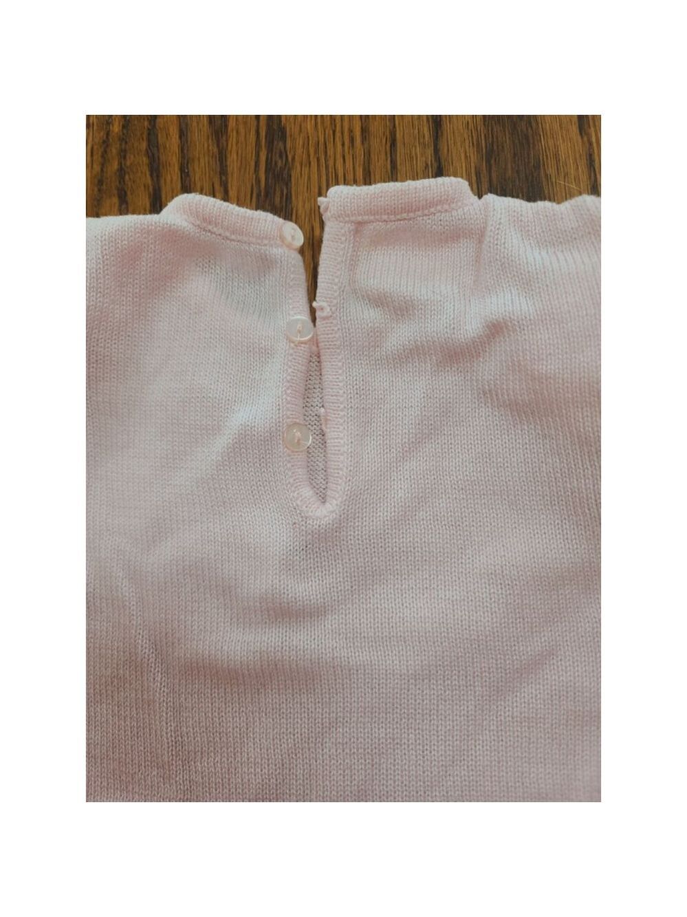 Catimini Pink Knit Romper 3-6M | Cute Bow Details - Picture 4 of 9